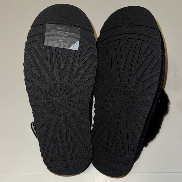 UGG Black Fur-Lined Slip-Ons - Picture 8 of 8